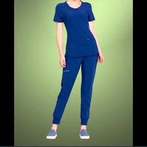 Cherokee Infinity Stretch Navy Scrub Set